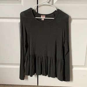 Dark Green Long Sleeve Top